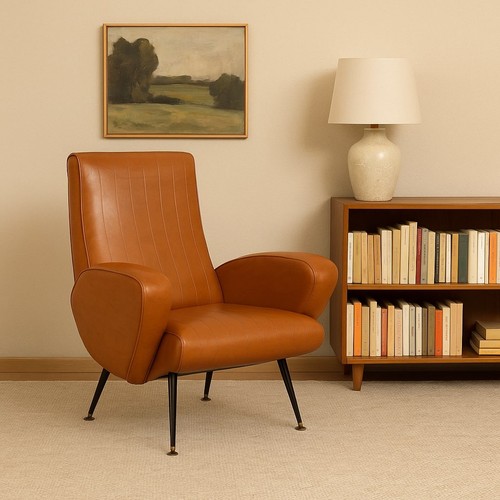 Piccola poltrona vintage skai - poltrona,