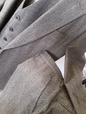 abito uomo con gilet completo 3 pezzi in lana sfumatute marrone