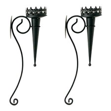 2 portacandele da parete in