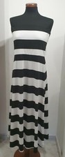 Vestito a fascia o gonna o copricostume a strisce bianco e nero altezza 112 cm 