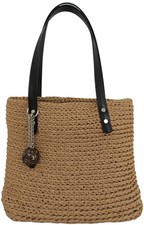 Borsa a spalla realizzata a mano in fettuccia piatta