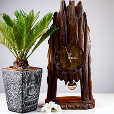 Teak Radica Orologio da Tavolo