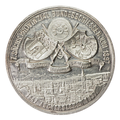 Medaglia tiratore aschersleben - medaglia,