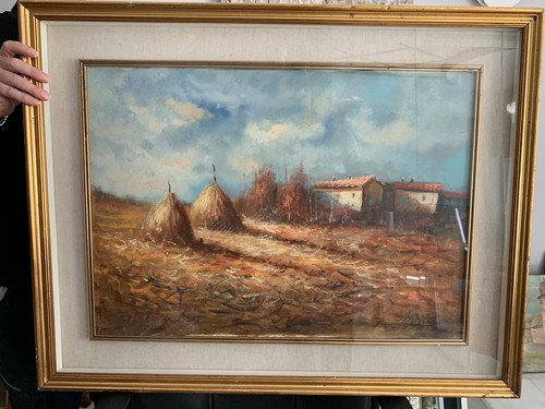 Dipinto olio paesaggio con
