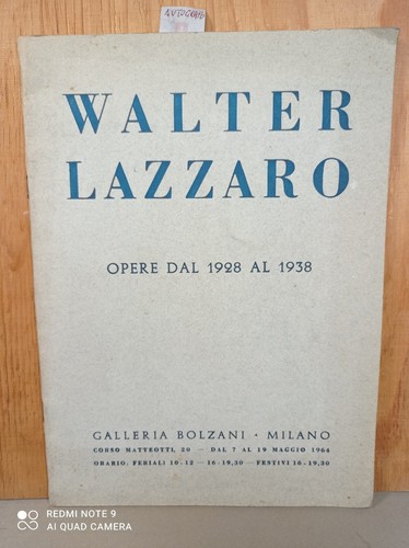 Walter lazzaro opere dal - opere,