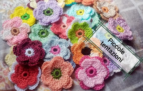 Lotto fiori uncinetto - 10,