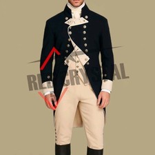 Cappotto militare coloniale inglese Royal Navy lana uniforme XVIII secolo spedizione veloce