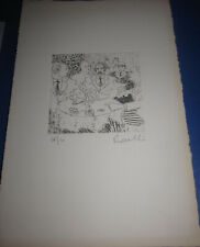 Carlo Roselli  Incisione originale. Partita di carte, sette personaggi. Es. IX/L