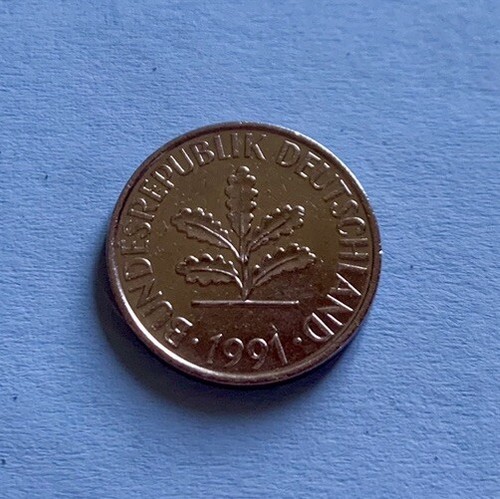 Moneta 2 pfennig 1991 - 2,