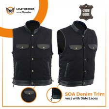 Gilet biker uomo SOA pizzo