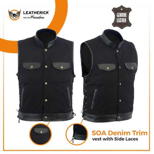Gilet biker uomo soa - gilet,