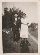 B5 -  Foto Photo Fotografia Anni 40 - Coppia Uomo Donna Ombra Fotografo