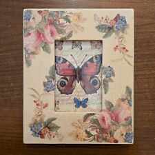 quadro cornice di legno decoupage farfalle fatto a mano artigianale