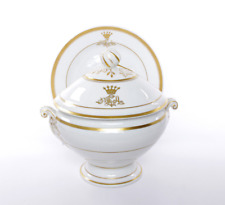 ANTICA  ZUPPIERA GINORI CON PRESENTOIR 1860-1890 PORCELLANA RICHARD GINORI