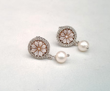 Orecchini donna cammeo fiore