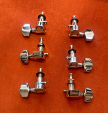 SCHALLER “‘70s Gibson Tuners” Tuning Keys Pegs - Made in W. Germany 3+3 • Chrome
