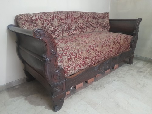 Divano letto antico legno - letto,