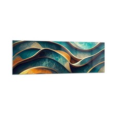 Quadro vetro 160x50cm onde - vetro,