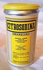 Barattolo di latta vuoto standard CITROSODINA Roussel- Maestretti anni ‘70