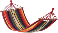 Amaca Tessile Con Barra 200*100 Cm Multicolore Rosso