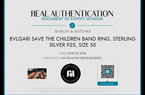 Anello argento bvlgari save - in,