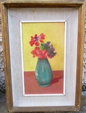 GIULIO CHIMENTI (1914-1995) - VASO FIORI DI CAMPO - VECCHIO QUADRO DIPINTO OLIO