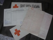WW2-LOTTO CARTACEO CROCE ROSSA-INVIO PACCHI/TRENO OSPEDALE STALAG NEUBRANDENBURG
