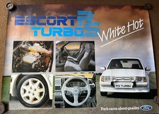 POSTER CONCESSIONARIO ORIGINALE FORD ESCORT RS WHITEHOT MK1 SVE PARTE BROCHURE MOTORE 500