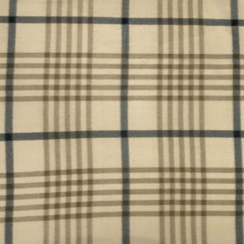Tessuto pile scozzese beige - tessuto,
