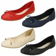 Ballerine Piatte In Pelle Con