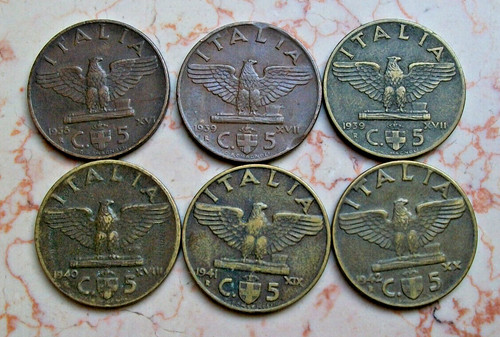 Centesimi impero 1938 1942 6 - 5,