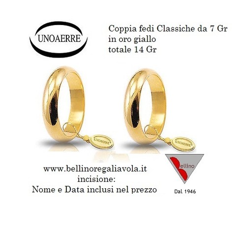 Coppia fedi nuziali unoaerre - nuziali,