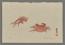 Xilografia Toshi Yoshida - Granchi