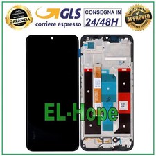 DISPLAY LCD + FRAME PER OPPO REALME C35 RMX3511 TOUCH SCREEN SCHERMO VETRO NERO