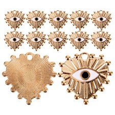  20 Pcs Charm Cuore Kit Per Fare Collane Ciondolo Metallico Forma Di