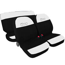 COPRISEDILI COMPATIBILI CON 500 NUOVA FODERE BICOLORE BIANCO - JEANS NERO