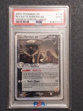 2005 POKEMON EX UNSEEN FORCES #116 ROCKET'S PERSIAN EX PSA 9