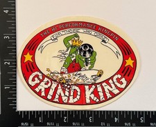 Adesivo skateboard Grind King 'Hi-Performance' anni 90 originale vintage NOS decalcomania