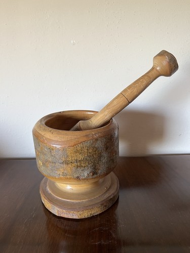 Mortaio con pestello legno - mortaio,