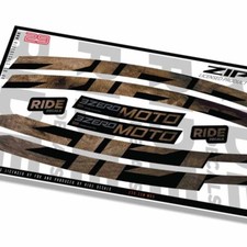 Decalcomanie cerchi Zipp 3Zero Moto 29 2023 - venatura del legno - con licenza Zipp