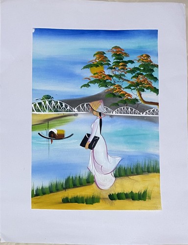 Dipinto orientale paesaggio