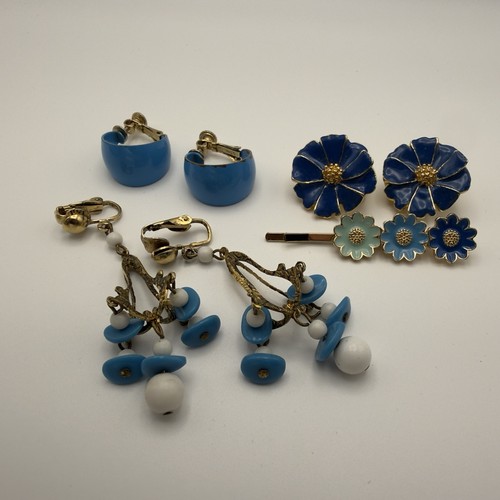 Orecchini vintage clip smalto - vintage,
