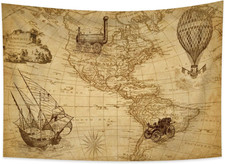 Arazzo Mappa Vintage Età