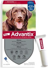 ADVANTIX Bayer Antiparassitario per Cani 10-25 kg - 4 Fiale Pipette - Protezione