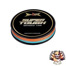 NUOVA linea da pesca Hercules PE treccia a 4 fili multicolore 4 libbre 300 ia...