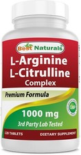 Best Naturals L-Arginina Complesso di L-Citrulina 1000 mg 120 compresse