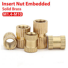 M1.4-M10 ottone massiccio hot melt stampaggio iniezione zigrinato inserto dado incorporato