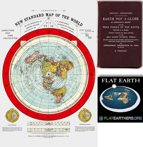 Mappa della terra piatta - piatta,