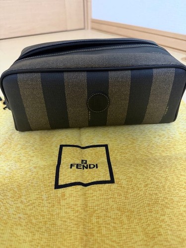 Fendi pequin pouch nero - pequin,