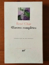 Rene Char OEUVRES COMPLETES Bibliotheque De La Pleiade 1983